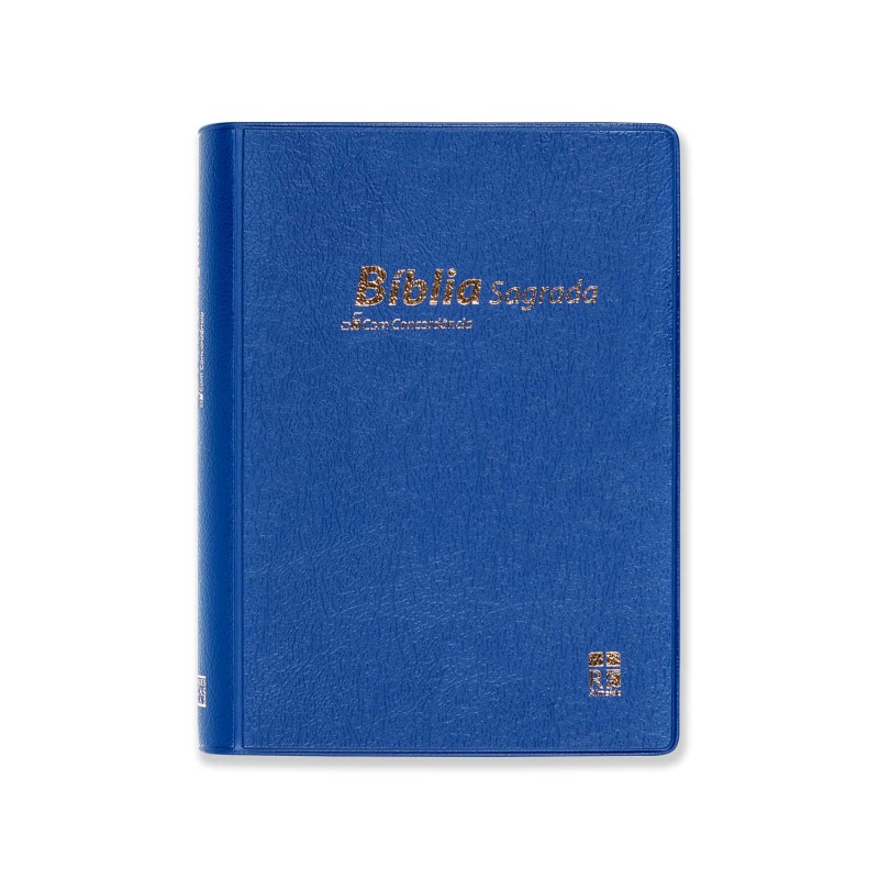 Bíblia DN42C | Azul | Capa vinil | Concordância | Letra pequena
